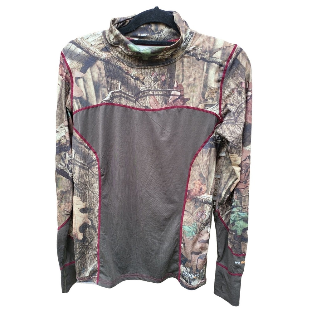 Field & Stream Long Sleeve Top Medium Womens Green Camo Print Pullover